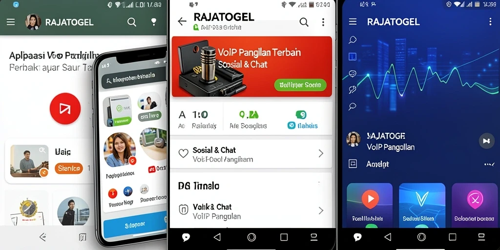 Antarmuka aplikasi RAJATOGEL untuk panggilan VoIP yang intuitif.