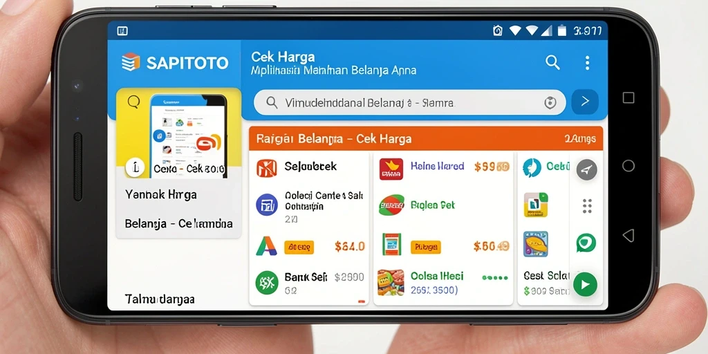 Tampilan antarmuka SAPITOTO yang intuitif untuk cek harga.
