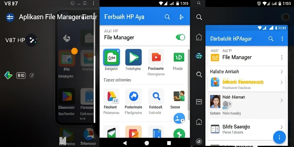 Screenshot aplikasi V87 yang menunjukkan antarmuka File Manager yang sederhana dan intuitif.