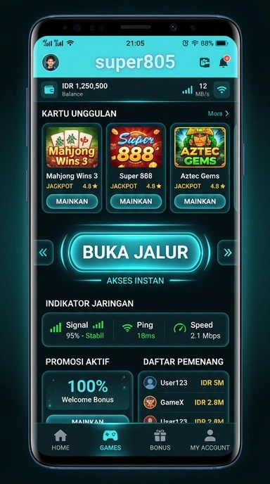 Tampilan link alternatif super805